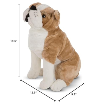 Lifelike Melissa & Doug Giant English Bulldog Plush Toy