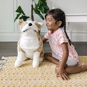 Lifelike Melissa & Doug Giant English Bulldog Plush Toy