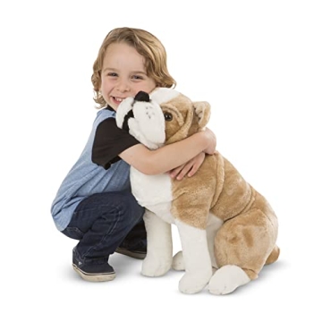 Lifelike Melissa & Doug Giant English Bulldog Plush Toy