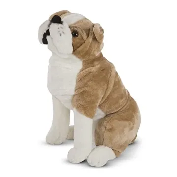 Lifelike Melissa & Doug Giant English Bulldog Plush Toy