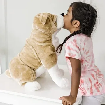 Lifelike Melissa & Doug Giant English Bulldog Plush Toy