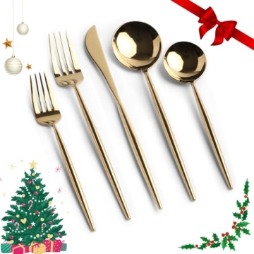 Homelux Theory Gold Silverware Set for Elegant Dining