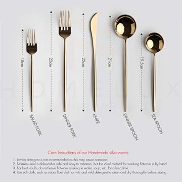 Homelux Theory Gold Silverware Set for Elegant Dining