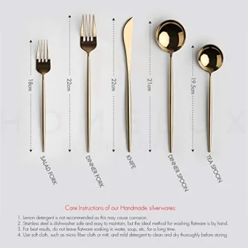 Homelux Theory Gold Silverware Set for Elegant Dining