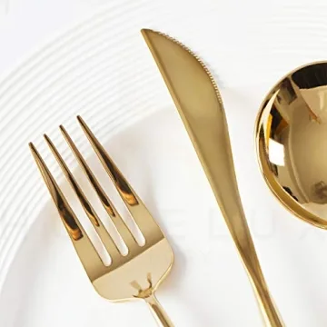 Homelux Theory Gold Silverware Set for Elegant Dining