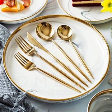 Homelux Theory Gold Silverware Set for Elegant Dining