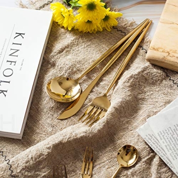 Homelux Theory Gold Silverware Set for Elegant Dining