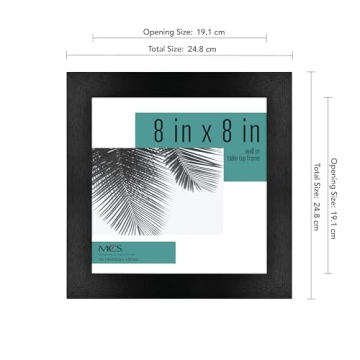 MCS Studio Gallery 8x8 Picture Frame Black Woodgrain