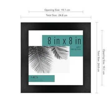 MCS Studio Gallery 8x8 Picture Frame Black Woodgrain