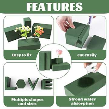 Toopify Floral Foam Blocks for Easy Flower Arrangements