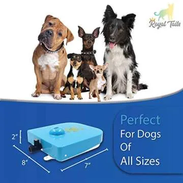 Royal Tails Dog Water Fountain - Step On Paw Activated Dispenser & Sprinkler for Fresh Drinking Water - Adjustable Pressure Flow - 1m Hose Included