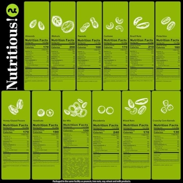 NUT CRAVINGS Gourmet Collection - Holiday Christmas Mixed Nuts Gift Basket in Reusable Wooden Tray + Green Ribbon (12 Assortments) Xmas Kwanzaa Arrangement Platter, Healthy Kosher USA Made Corporate