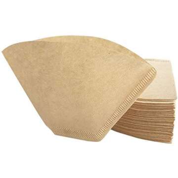 Melitta #4 Natural Brown Coffee Filters - 2 Pack of 100 Durable Filters