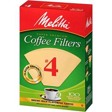 Melitta #4 Coffee Filters - Natural Brown for Flavor