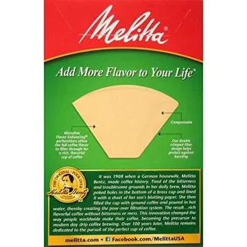 Melitta #4 Coffee Filters - Natural Brown for Flavor
