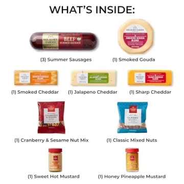 Gourmet Hickory Farms Meat and Cheese Gift Basket Set