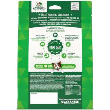 Greenies Original Teenie Natural Dental Care Dog Treats, 12 oz. Pack (43 Treats)