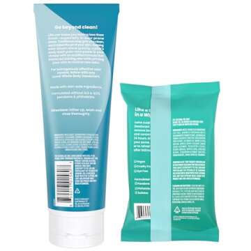 Lume Acidified Body Wash (Unscented) and Acidified Deodorant Wipes (Cool Cucumber) - 24 Hour Odor Co...