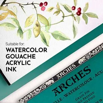 Arches Watercolor Block - 300lb Cold Press Paper, 10 Sheets