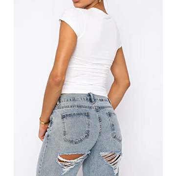 BAIGRAM Women’s Slim Fit Crop Top Tee Shirt for Every Occasion