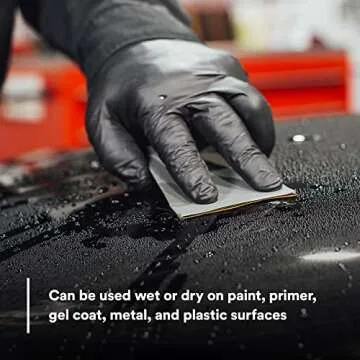 3M Wetordry Abrasive Sheet 401Q, 02023, 1500+ Grit, 5 1/2 in x 9 in, 50 Sheets, Fast Cutting, Auto Body Sanding, Paint Finishing