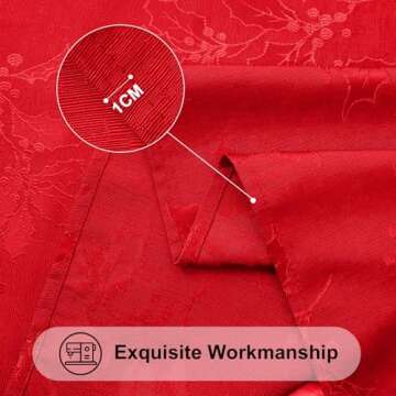 Elegant Waterproof Holiday Tablecloth, 52x52 Inch