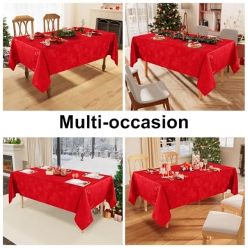 Elegant Waterproof Holiday Tablecloth, 52x52 Inch