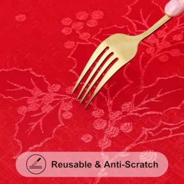 Elegant Waterproof Holiday Tablecloth, 52x52 Inch