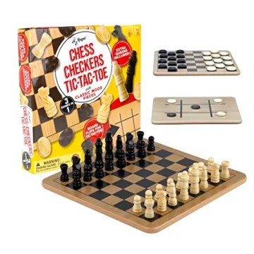 Regal Games Reversible Wooden Board for Family Fun and Travel