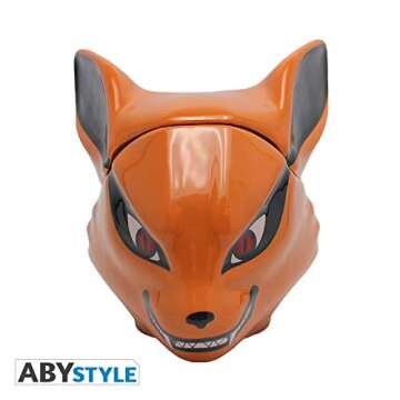 ABYSTYLE Naruto Shippuden Kurama Nine Tailed Fox 3D Ceramic Coffee Tea Mug 13 Oz. Anime Manga Drinkw...