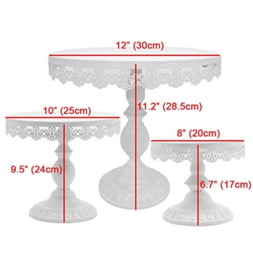 Elegant 3-Piece White Cake Stand Set for All Occasions