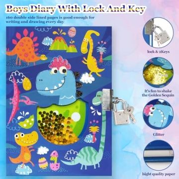 Dinosaur Diary with Lock - Fun Journal Ages 5-10