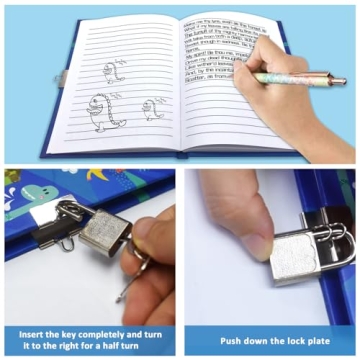 Dinosaur Diary with Lock - Fun Journal Ages 5-10