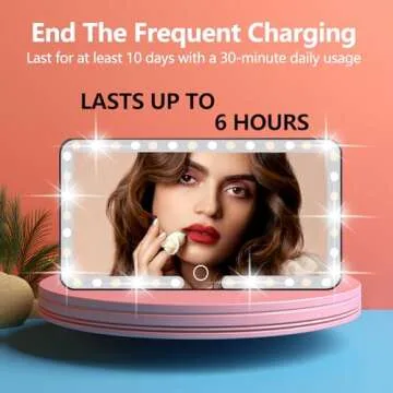 Deluxsa Car Sun Visor Vanity Mirror with 60 LEDs