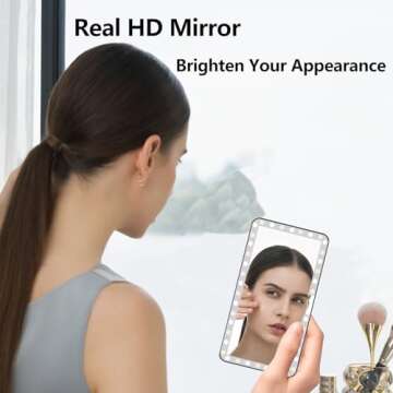 Deluxsa Car Sun Visor Vanity Mirror with 60 LEDs