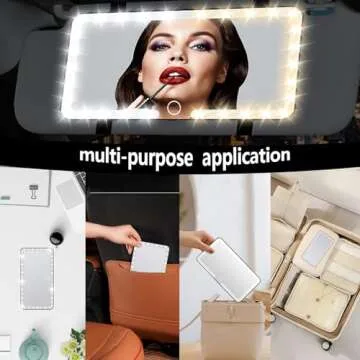 Deluxsa Car Sun Visor Vanity Mirror with 60 LEDs