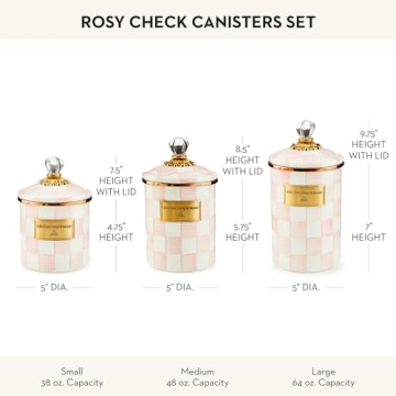 Elegant MacKenzie-Childs Enamel Canister Set for Kitchens