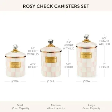 Elegant MacKenzie-Childs Enamel Canister Set for Kitchens