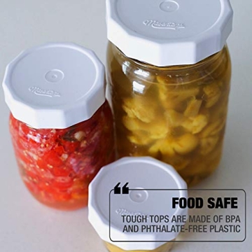 Masontops Tough Tops Wide Mouth Mason Jar Lids for Leakproof Storage