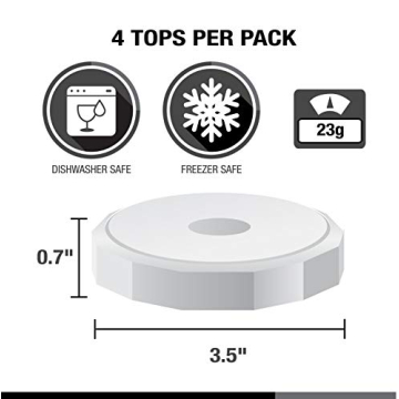 Masontops Tough Tops Wide Mouth Mason Jar Lids for Leakproof Storage