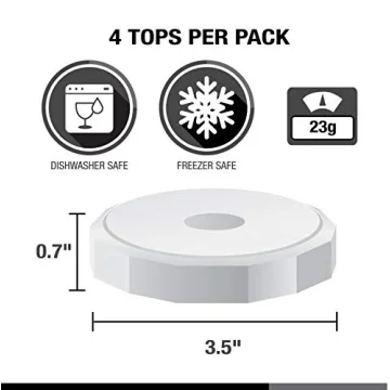 Masontops Tough Tops Wide Mouth Mason Jar Lids for Leakproof Storage