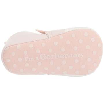 Gerber Baby Moccasins Crib Shoes Newborn Infant Neutral Boys Girls, Kitty Pink, 6 9 Months Unisex