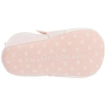 Gerber Baby Moccasins Crib Shoes Newborn Infant Neutral Boys Girls, Kitty Pink, 6 9 Months Unisex