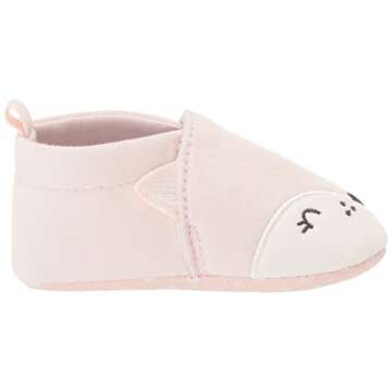 Gerber Baby Moccasins Crib Shoes Newborn Infant Neutral Boys Girls, Kitty Pink, 6 9 Months Unisex