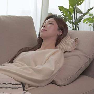 Fashy Hot Water Bottle with Organic Cotton Cover (Ivory, 67oz)