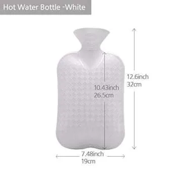 Fashy Hot Water Bottle with Organic Cotton Cover (Ivory, 67oz)