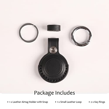 KEEPXYZ Leather AirTag Holder Stylish Protection for Your Keys