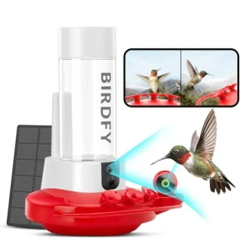 NETVUE by Birdfy Hummingbird Feeder with 2 Cameras Solar Powered - Dual Smart Cams, 2K HD Wireless f...