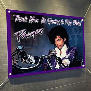 Prince Artist Singer 80's 90's pop Music Large Vinyl Indoor or Outdoor Banner Sign Poster Backdrop D...