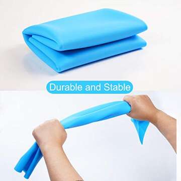 Oversize Silicone Craft mat(23.2 in x 15.6 in), Silicone Mats for Epoxy Resin Jewelry Casting Molds Mat Silicone Placemat (Blue), with 2 PCS Silicone Brushes